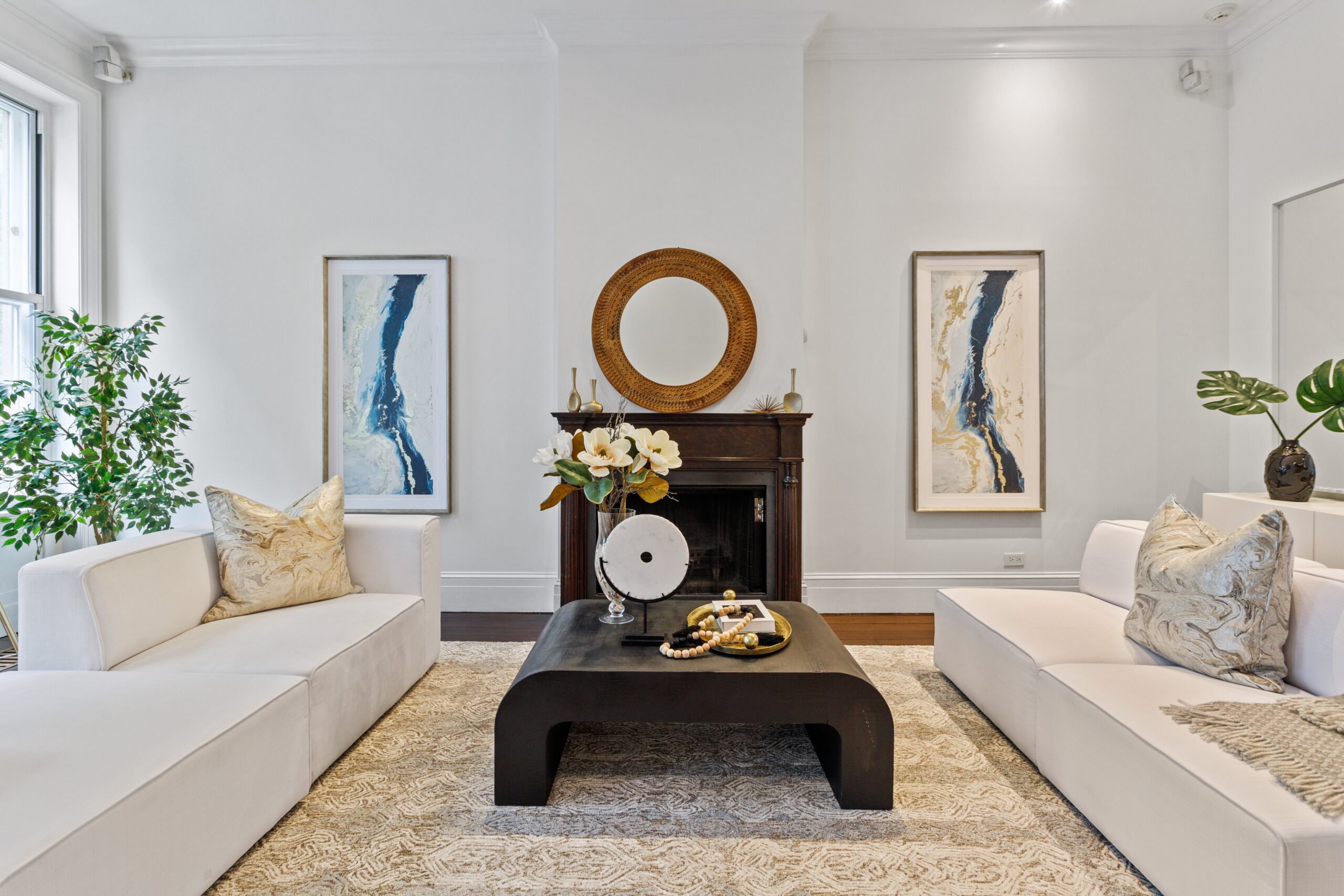 Completed residential staging interior