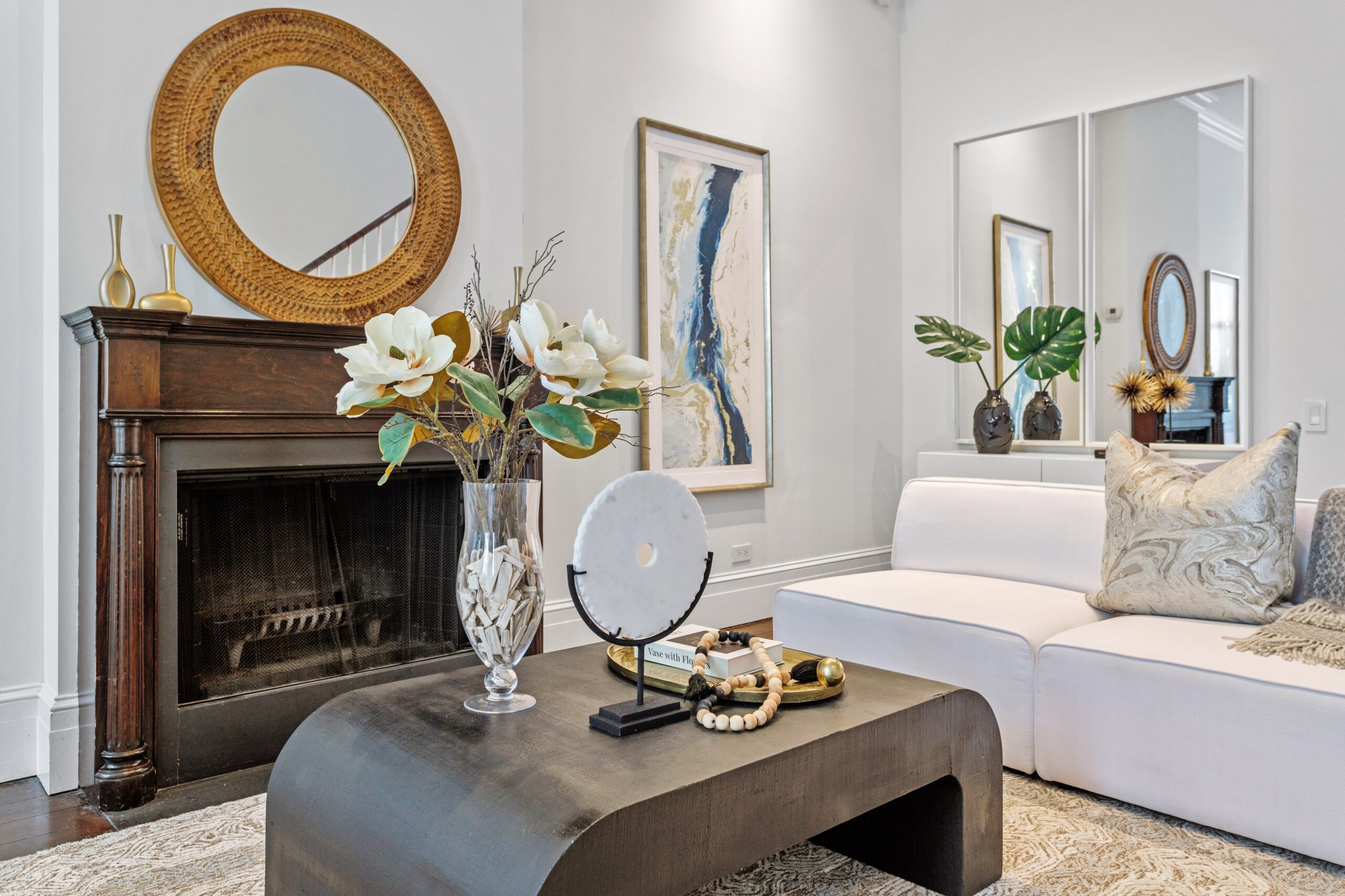 Staged interior reviewed during a site visit